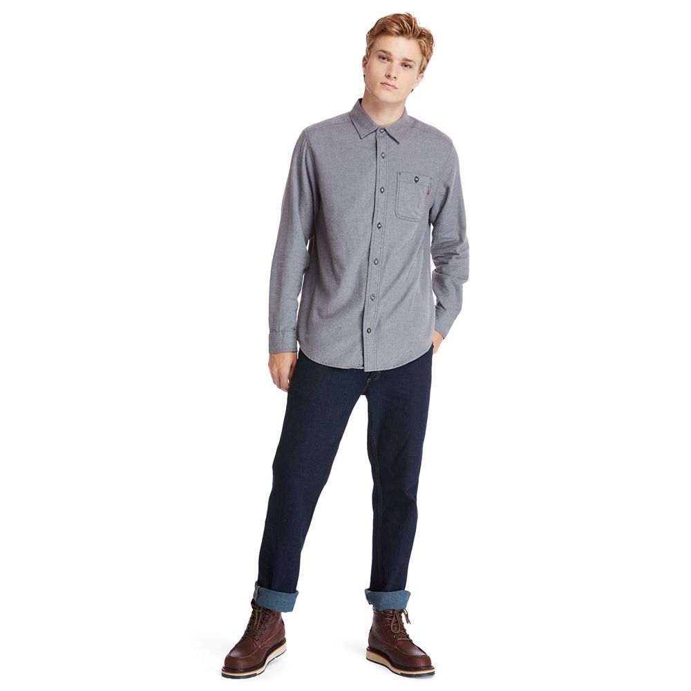 Camisa Masculino - Timberland Pro® Woodfort Mid-Weight Flex Flannel Work - JVOKL3682 - Cinzentas